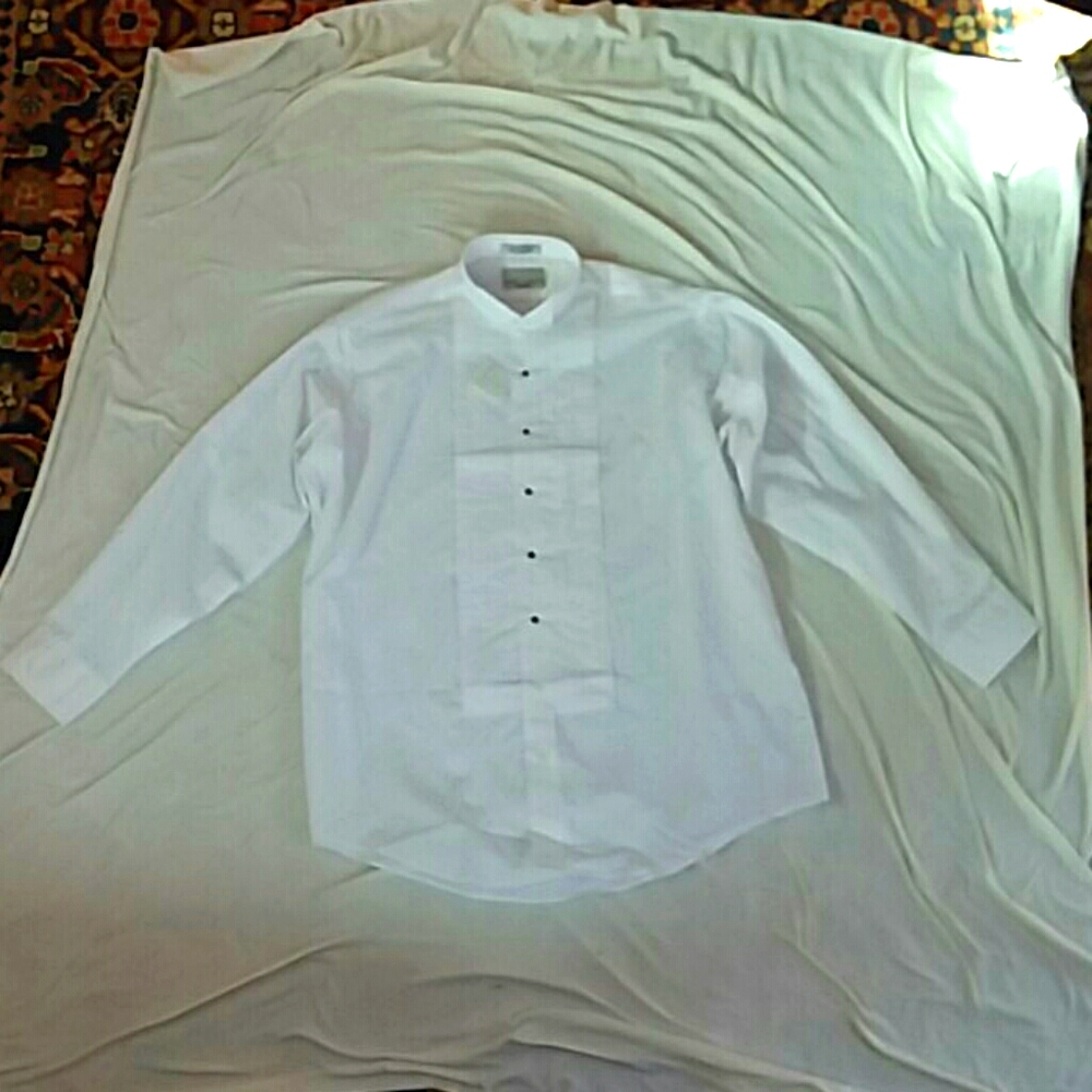 Neil Allyn Tuxedo Shirt wing collar 17.5N XL nwt